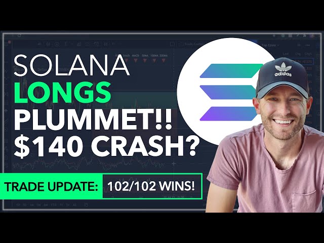 SOLANA - LONGS PLUMMET! $140 CRASH SOON? [WE'RE 102/102 WINS!]